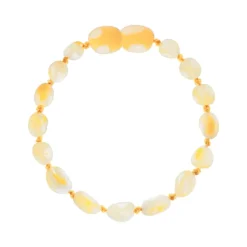 Amberos Barnsteen armband kind milk