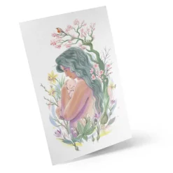Baby Natura Ansichtkaart moeder met baby – Lente