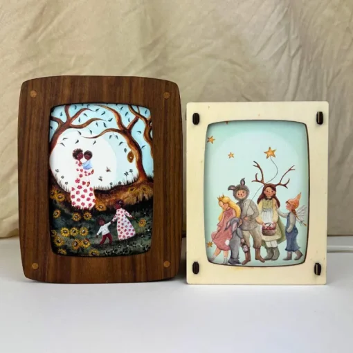 Het Houtlokael Kaartenlamp Luxe Walnoot