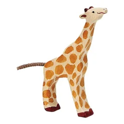Holztiger Houten giraf etend