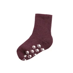 Joha Wollen sokken met anti slip – bordeaux
